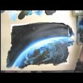 【YouTube】アナログ背景の描き方「地球を描いてみた」