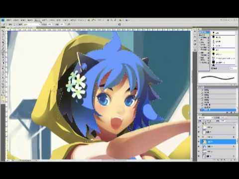 【YouTube】Process of CG-Painting by VOFAN (2)