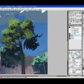 【YouTube】Step 02-03　タッチをつけながら彩色する３―IllustStudio 風景 テクニック